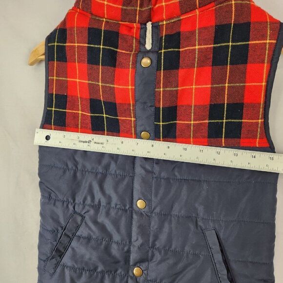 Dog Puffer Jacket Vest XXXL Buffalo Check Plaid Red Blue Bond & Co Pet Sherpa - Picture 6 of 7